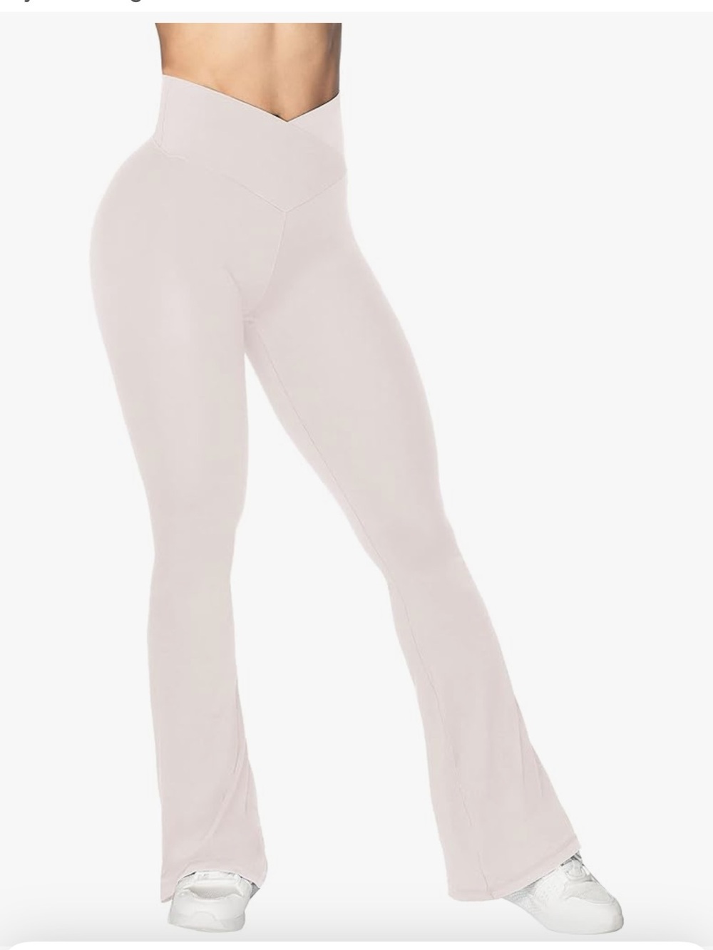 Flared Yoga Pants – Beige